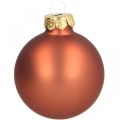 Floristik24 Christmas balls glass rust red matt shiny Ø5.5cm 26pcs
