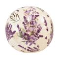 Floristik24 Ceramic ball with lavender motif ceramic decoration purple cream 12cm