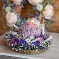 Floristik24 Ball candle roses Round candle pink candle decoration Ø7cm