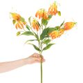 Artificial Gloriosa Flower Orange with Long Stems for Vases 80cm 3pcs | Floristik24.co.uk