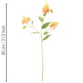 Artificial Gloriosa Flower Orange with Long Stems for Vases 80cm 3pcs | Floristik24.co.uk