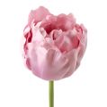 Floristik24 Artificial flowers tulips filled old rose 84cm - 85cm 3pcs