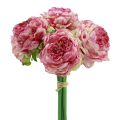 Floristik24 Artificial Flowers Decoration Artificial Peonies Pink Antique 27cm 7pcs