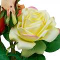 Floristik24 Artificial flowers, bouquet of roses, table decorations, silk flowers, artificial roses yellow-orange