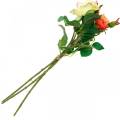 Floristik24 Artificial flowers, bouquet of roses, table decorations, silk flowers, artificial roses yellow-orange
