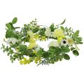 Floristik24 Artificial flower wreath artificial white yellow cream Ø40cm
