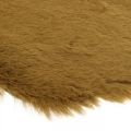 Floristik24 Fur rug decorative brown faux fur rug 55×38cm