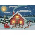 Floristik24 LED picture Christmas Santa Claus with snowman LED mural 38x28cm
