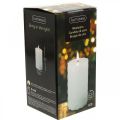 Floristik24 LED candle with timer white warm white real wax Ø7.5cm H15cm