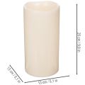Large LED Candle for Battery with Timer Warm White 25cm Plastic | Floristik24.co.uk