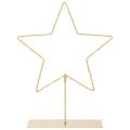 Floristik24 Metal Star Table Decoration with 50 LED Lights, Battery-Powered for Indoor Use, 33 cm, Gold