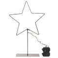 LED Star with Battery Compartment on Metal Base, 46cm, Black | Floristik24.co.uk