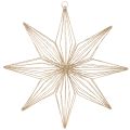 Floristik24 LED Wire Hanging Star Decoration, Battery-Powered, 51 cm, Gold, Indoor Use