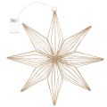 LED Wire Hanging Star Decoration, Battery-Powered, 51 cm, Gold, Indoor Use | Floristik24.co.uk