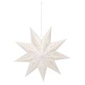 LED Hanging Paper Star Decoration, Warm White, 38cm, Indoor Use | Floristik24.co.uk