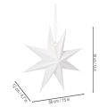 LED Star Decoration with Timer, Warm White, 38cm for Indoor and Covered Outdoor Use | Floristik24.co.uk