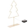 Floristik24 Metal Christmas Tree Silhouette with 60 Warm White LEDs, 37cm