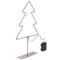 Floristik24 LED Metal Christmas Tree Decoration with Battery-Operated Warm White Lights, 47cm, Indoor Use