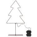 LED Metal Christmas Tree Decoration with Battery-Operated Warm White Lights, 47cm, Indoor Use | Floristik24.co.uk