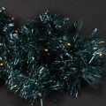 Tinsel Christmas Garland with 60 Warm White LEDs and Timer - 3m | Floristik24.co.uk