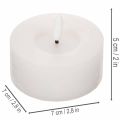 LED XL Tealight White Real Wax with Timer Warm White 6cm 2pcs | Floristik24.co.uk