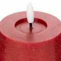 LED pillar candle made of real