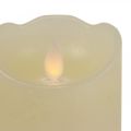 Floristik24 LED candle wax pillar candle warm white Ø7.5cm H12.5cm