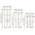 Lantern garden, metal lantern Ø8.5cm H23/18.5/14.5cm set of 3 | Floristik24.co.uk