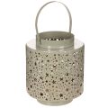 Floristik24 Green Metal Lantern with Star Pattern 31cm