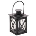 Floristik24 Black Metal Lantern with Handle for Tealights 16cm Set of 2