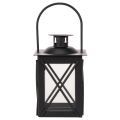 Black Metal Lantern with Handle for Tealights 16cm Set of 2 | Floristik24.co.uk