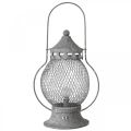 Metal lantern, LED lamp, Shabby Chic Ø16cm H33.5cm