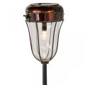 Solar lantern to plug in, LED tube light Ø13.5cm L58cm H21cm
