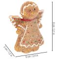 Decorative Artificial Gingerbread Figures Set of 3 – 8 cm, Brown, Red, White | Floristik24.co.uk