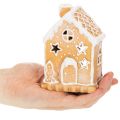 Gingerbread house tealight holder for standing and decorating, 13cm | Floristik24.co.uk