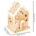 Gingerbread house tealight holder for standing and decorating, 13cm | Floristik24.co.uk