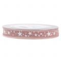 Floristik24 Jute ribbon with star motif rose 15mm 15m