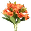 Floristik24 Artificial Alstroemeria Bouquet in Vibrant Orange with Three Stems, 75cm