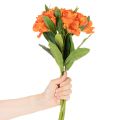 Artificial Alstroemeria Bouquet in Vibrant Orange with Three Stems, 75cm | Floristik24.co.uk