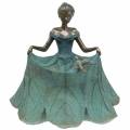 Floristik24 Bird bath garden figure girl in flower dress H33.5cm