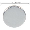 Round Metal Magnets for Candle Holders and Metal Trays, 1cm, Silver, Set of 20 | Floristik24.co.uk