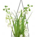 Floristik24 Lilies of the valley in glass for hanging H22cm