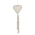 Floristik24 Macrame decorative pendant decorative hanger heart 17×65cm