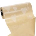 Cuff paper 25cm 100m natural hearts – Wet-strength florist paper | Floristik24.co.uk