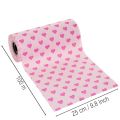 Muff Paper with Heart Motif Pink 25cm x 100m | Floristik24.co.uk