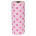 Muff Paper with Heart Motif Pink 25cm x 100m | Floristik24.co.uk
