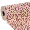 Floristik24 Muff Paper Roll Leopard Print Purple 25cm x 100m