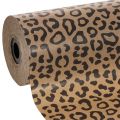 Floristik24 Leopard Pattern Wrapping Paper Roll 25cm x 100m for Indoor Decoration