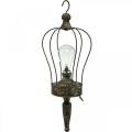 LED lantern, decorative lamp, antique look, Ø16cm H43cm