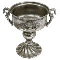 Floristik24 Antique metal goblet in silver Ø18cm H30cm